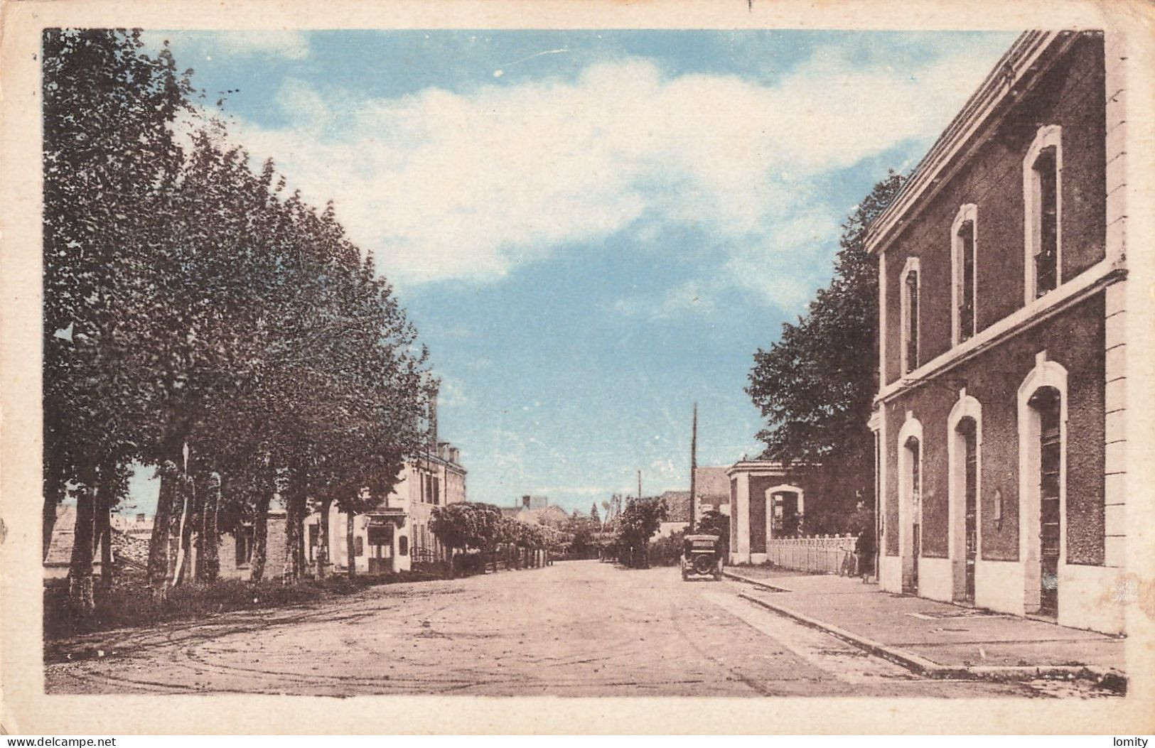 18 Chateaumeillant Avenue De La Gare CPA Cachet 1951 - Châteaumeillant