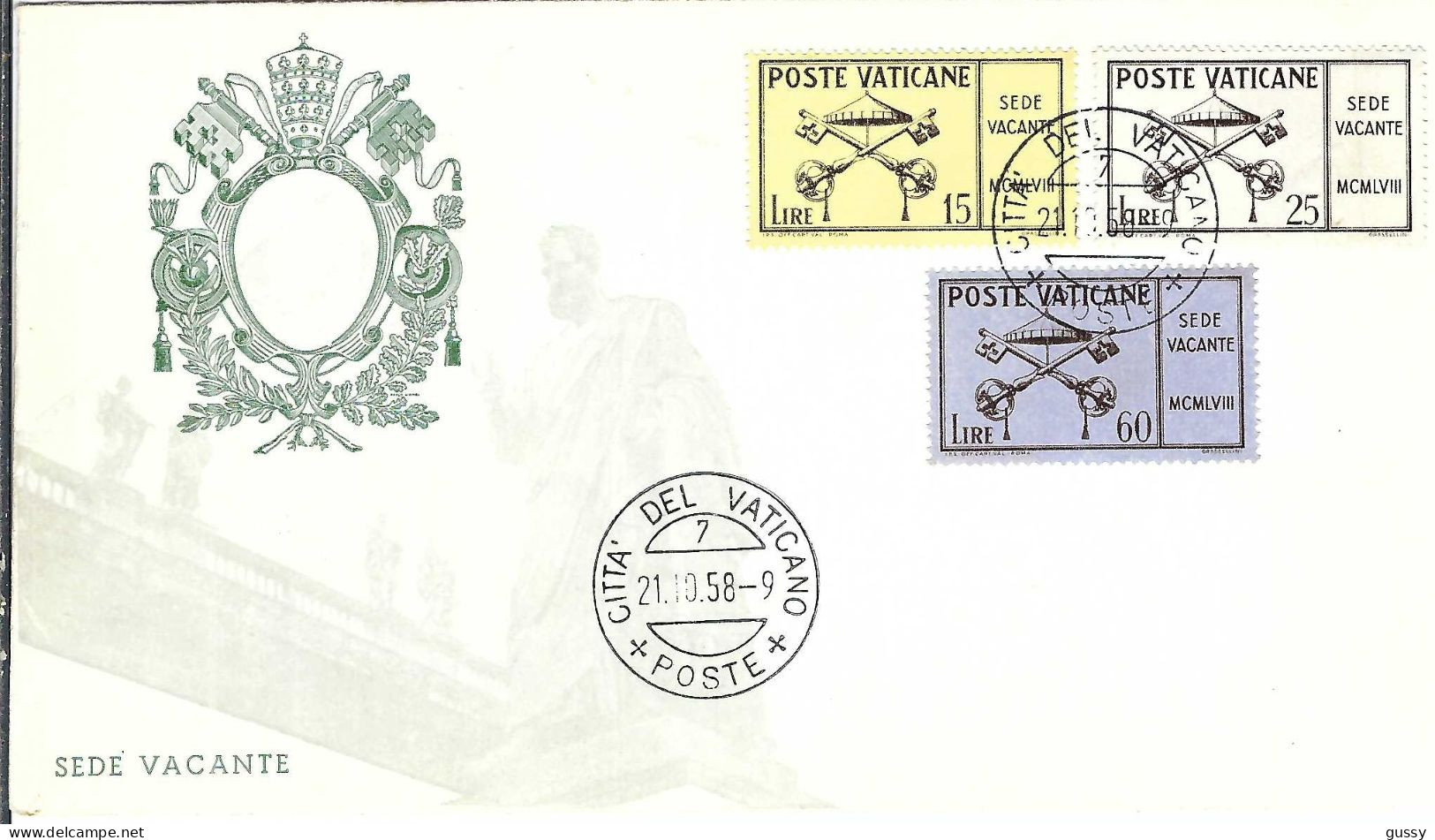 VATICAN 1958: FDC - FDC