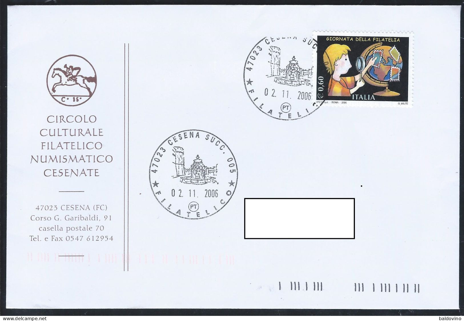 Italia 2006/2009 7 Valori Usati Su Busta + Chiudilettera* - 2001-10: Marcophilie