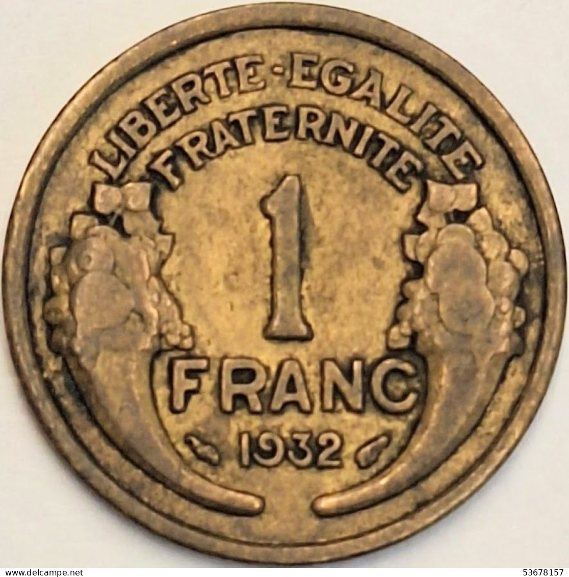 France - Franc 1932, KM# 885 (#4072) - 1 Franc