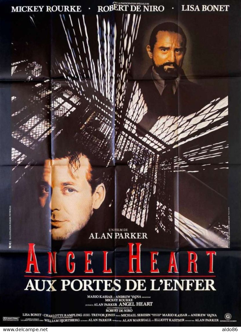 Affiche 120 X 160 Du Film "ANGEL HEART" Avec Robert De Niro Et Mickey Rourke . - Afiches