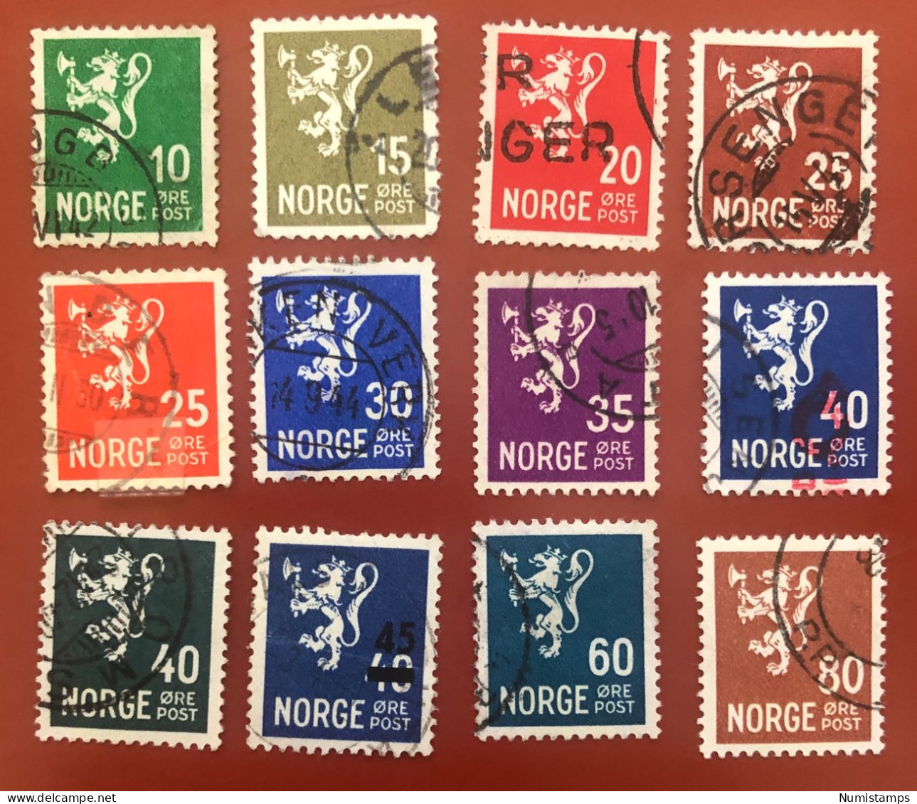 Norway - Post Horn And Leo III (Series) 1937 - Oblitérés