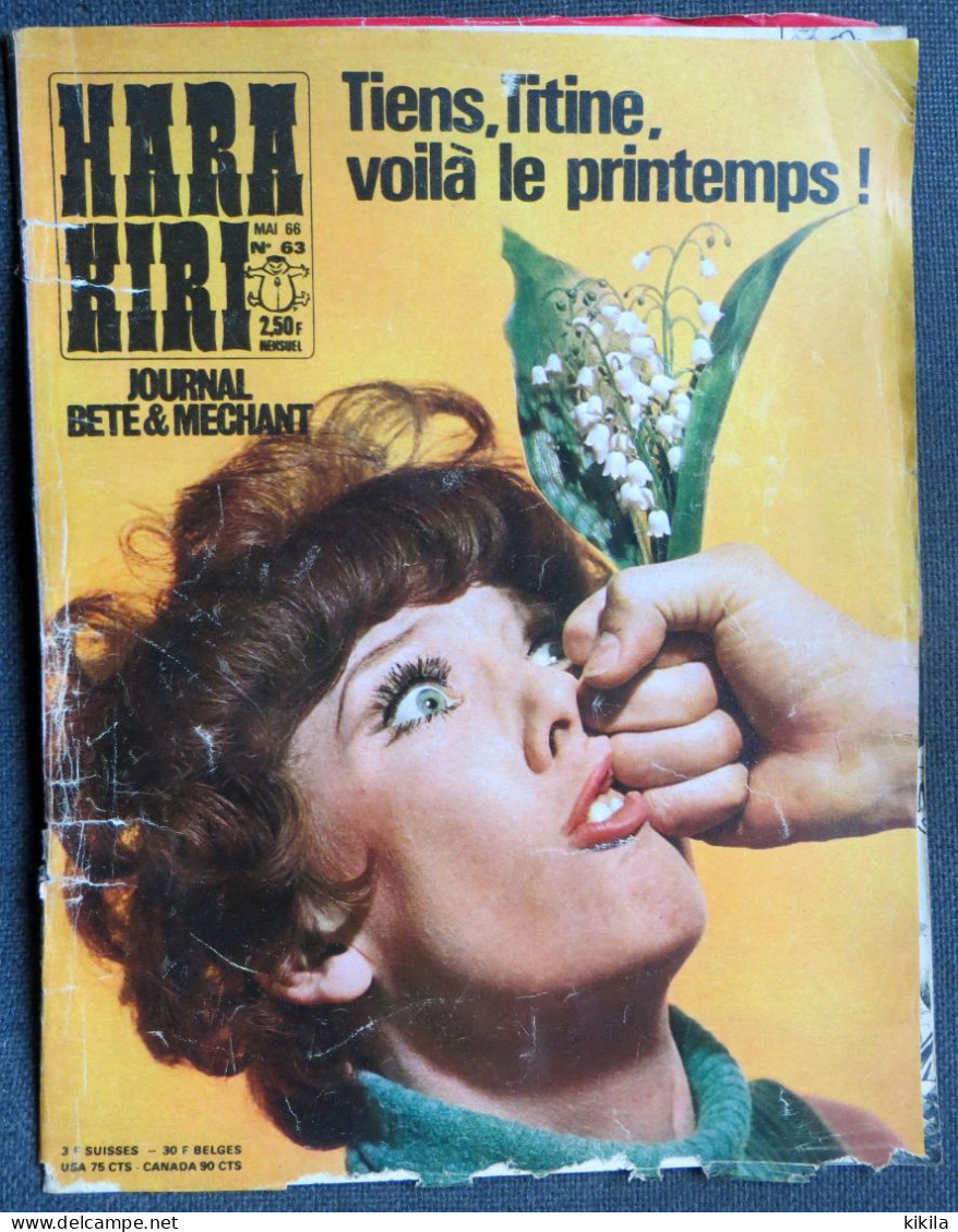 HARA KIRI N° 63 Mai 1966 Journal Bête Et Méchant Professeur Choron  Reiser   Gébé  Cabu Le Journal De Catherine* - Humor