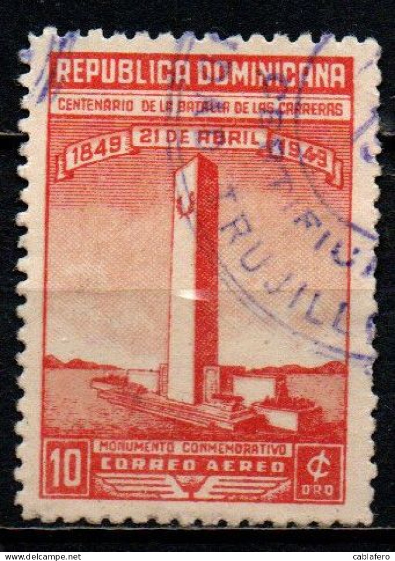 REPUBBLICA DOMENICANA - 1949 - MONUMENTO ALLA BATTAGLIA DI LAS CARRERAS - USATO - Dominicaanse Republiek