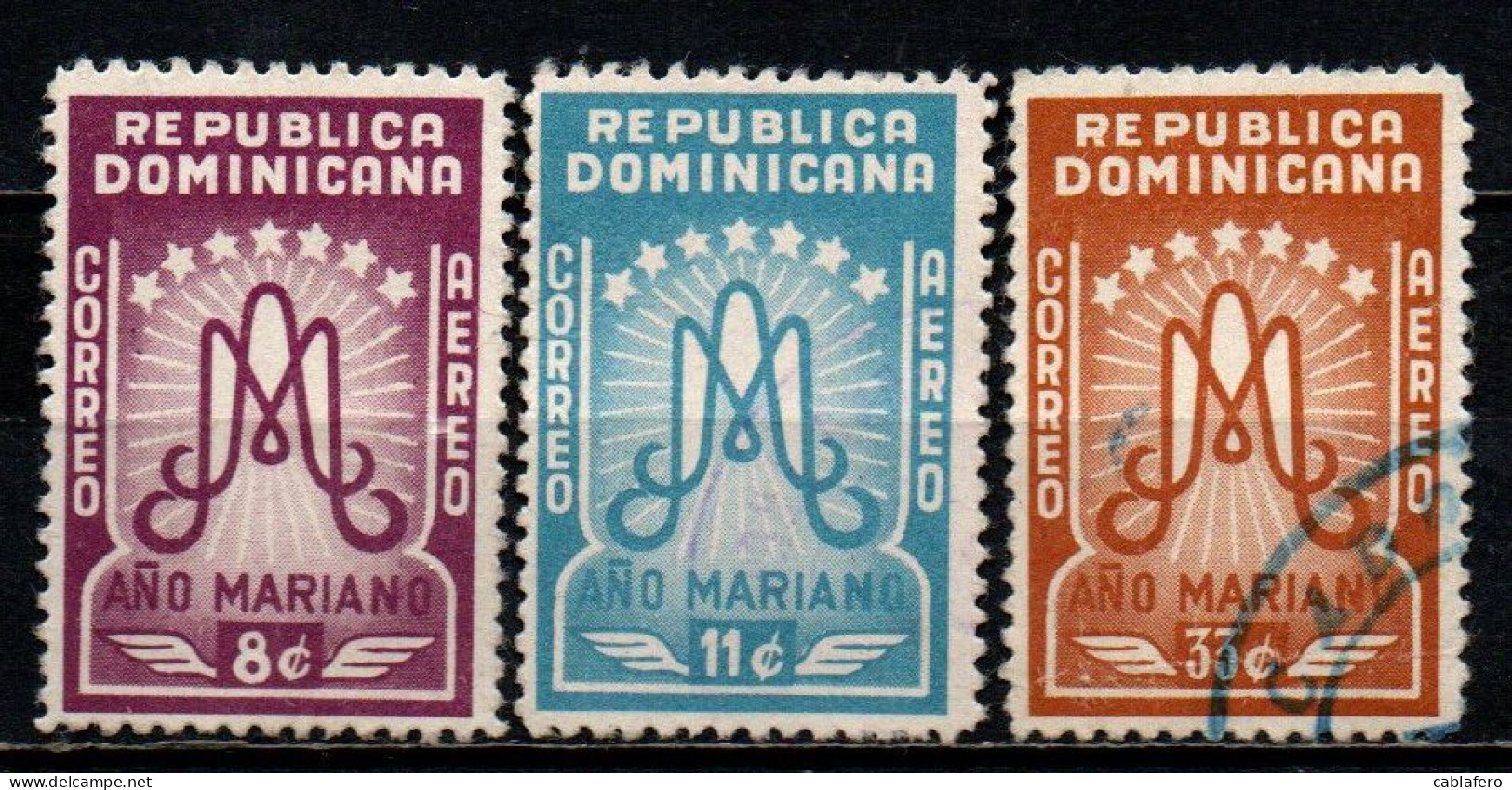REPUBBLICA DOMENICANA - 1954 - ANNO MARIANO - USATI - Repubblica Domenicana