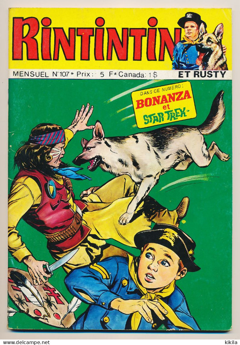 Bande Dessinée RINTINTIN Et Rusty Mensuel N° 107 1978  Star Trek  Bonanza Portrait D'un Grand Chef Indien Captain Jack - Rintintin