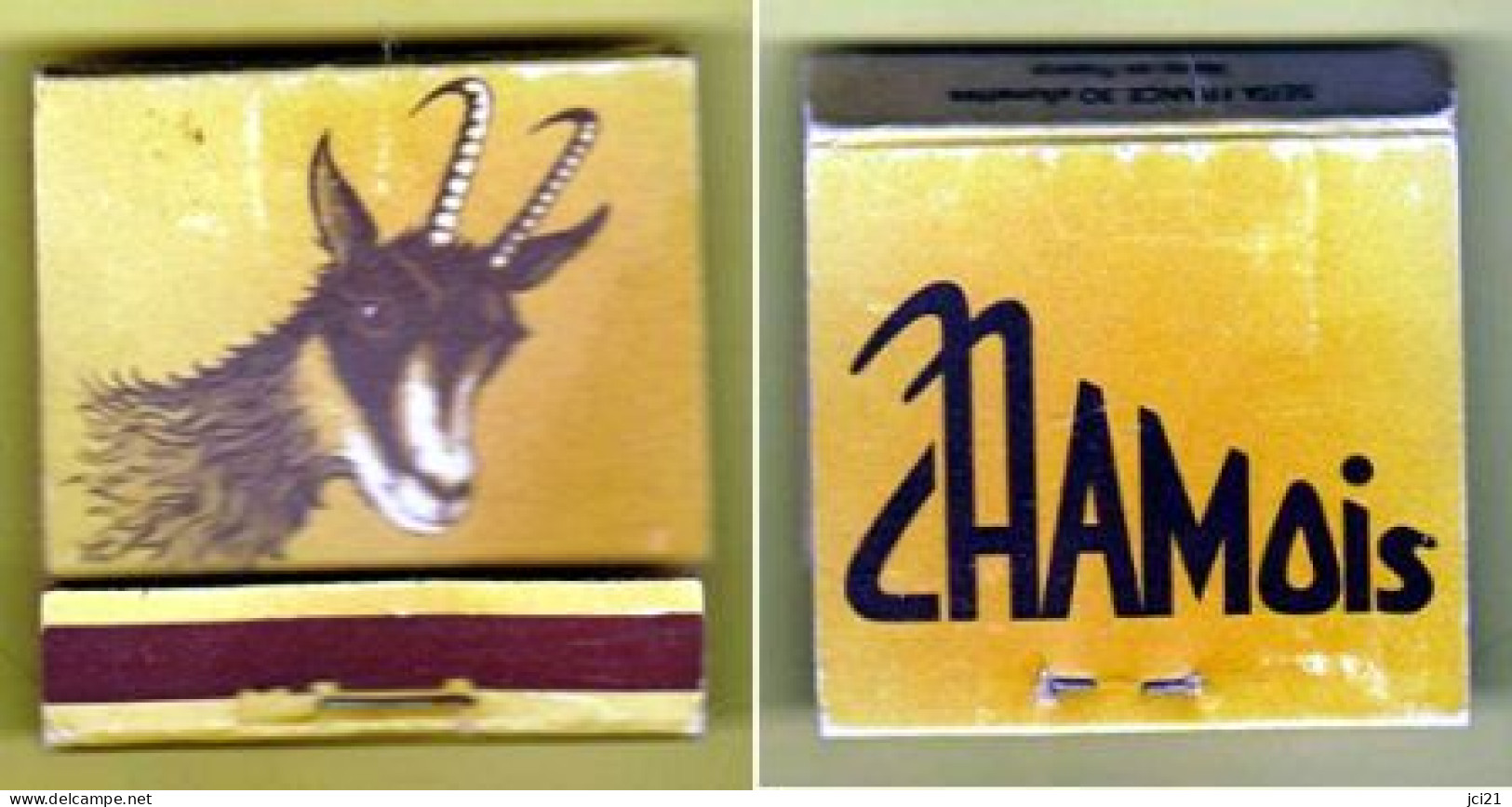 Pochette D'allumettes " CHAMOIS " Vient D'une Boite De Ration De Combat (scann Recto-verso)_D403 - Matchboxes