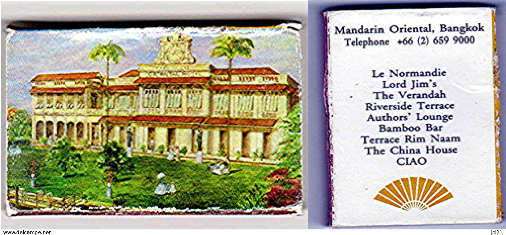 Boite D'allumettes "Mandarin Oriental Bangkok" (Scann Recto-verso) - [231]_D253 - Boites D'allumettes