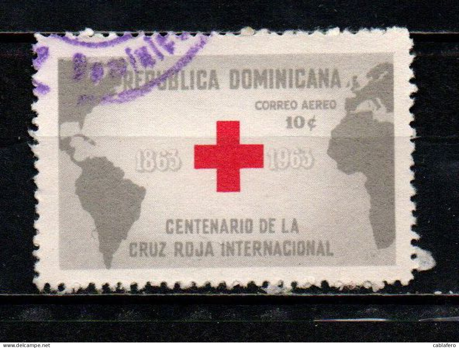 REPUBBLICA DOMENICANA - 1963 - CENTENARIO DELLA CROCE ROSSA INTERNAZIONALE - USATO - Dominicaanse Republiek