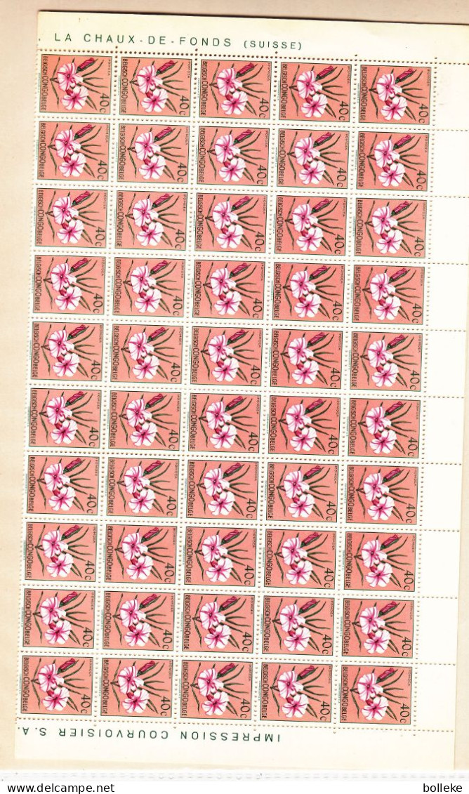 Fleurs - Congo Belge - COB 306 ** - En Feuille De 100 - - Unused Stamps