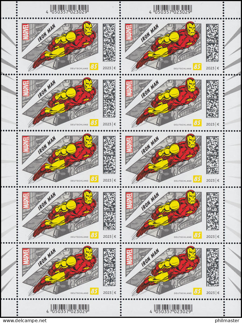 3784 Superhelden: Iron Man - 10er-Bogen ** / MNH - 2001-2010