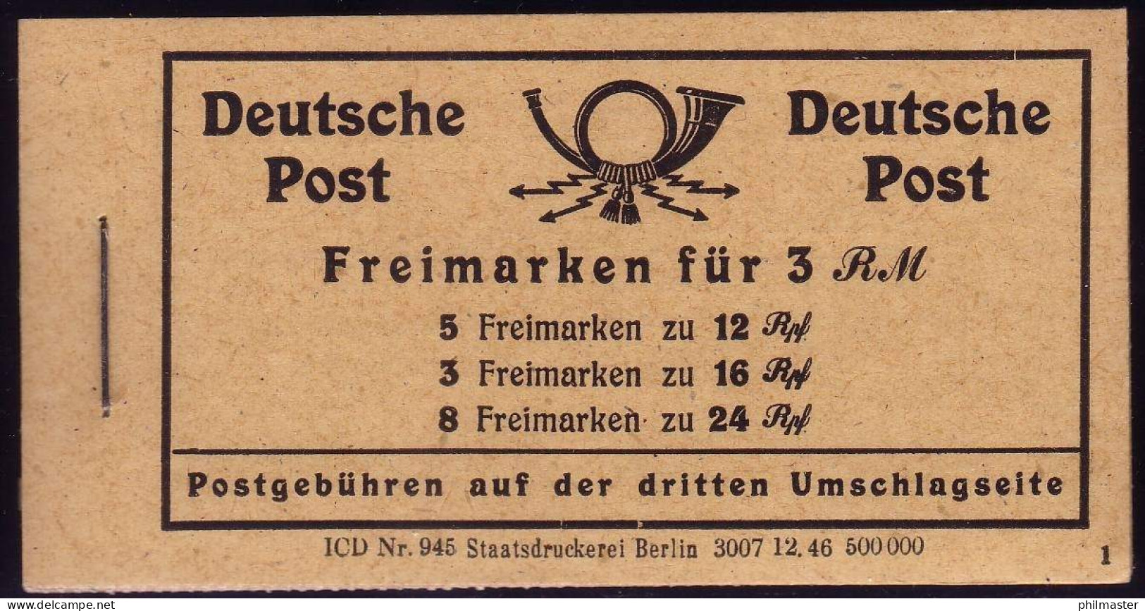MH 50 Ziffern Von 1946 Mit Randleistenvariante RLV VI, Postfrisch ** - Ungebraucht
