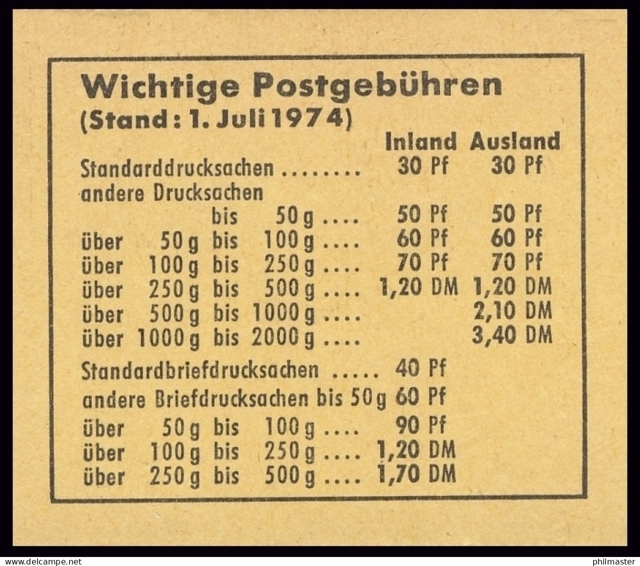 18c MH Unfall 1974, RLV I, Postfrisch - 1951-1970