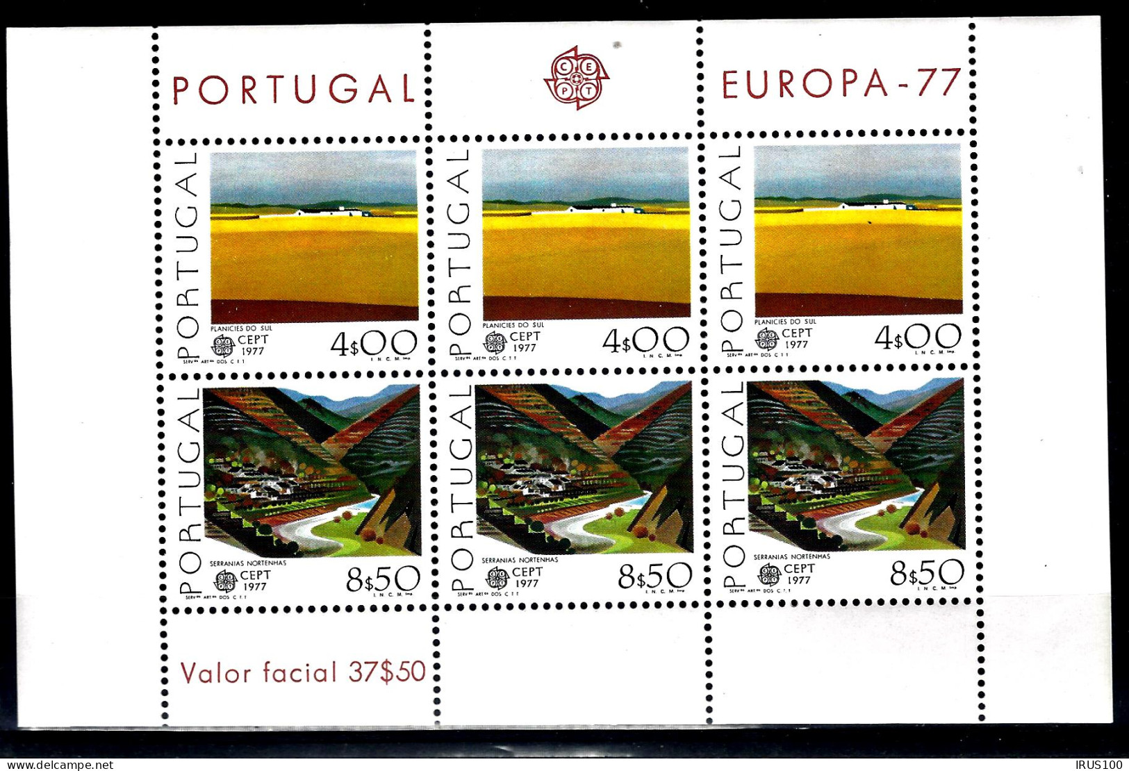 PORTUGAL BLOC FEUILLET EUROPA CEPT( 3 X 4$ + 3 X 8,50$).    MNH / **  - Blocs-feuillets