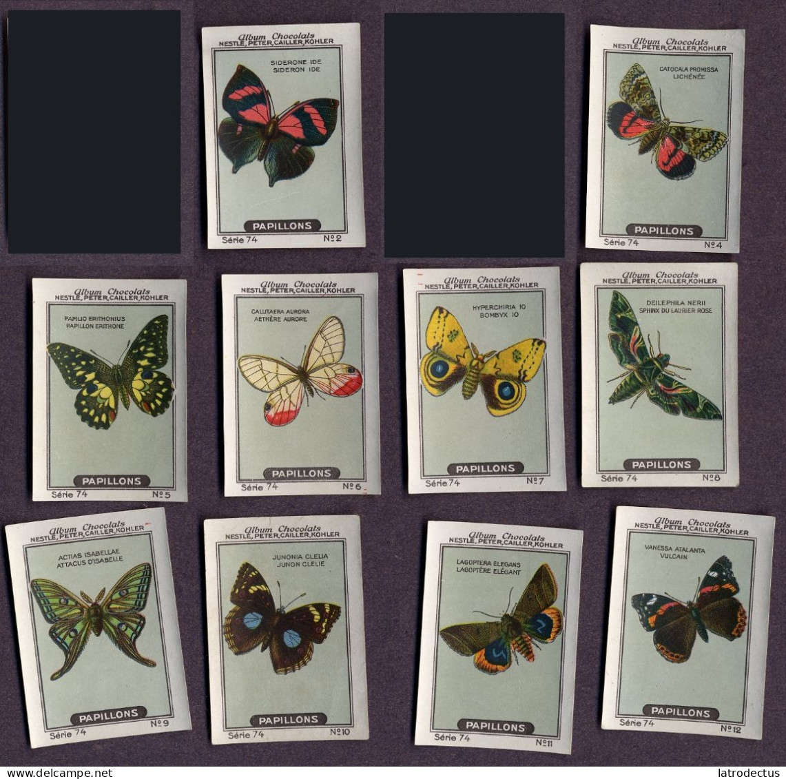 Nestlé - 74 - Papillons, Butterflies - Serie (no 1 & 3 Missing) - Nestlé