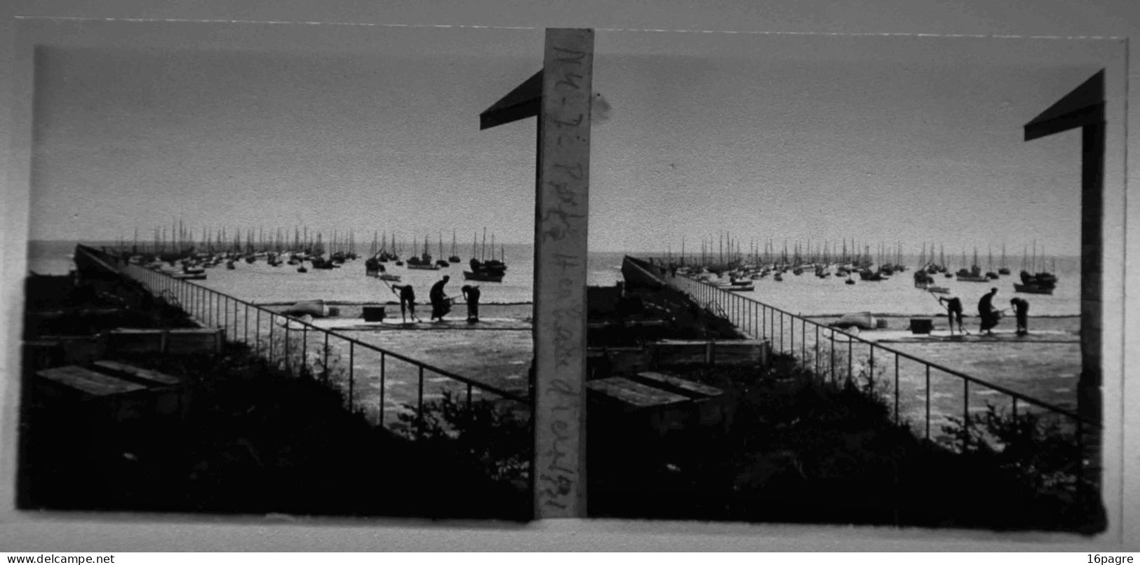 LOT DE 9 PLAQUES DE VERRE STÉRÉO. ÎLE DE NOIRMOUTIER. VENDÉE. 1931,1932 ET 1936.