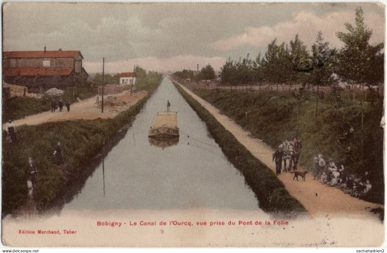 93. BOBIGNY. Le Canal De L'Ourcq, Vue Prise Du Pont De La Folie - Bobigny