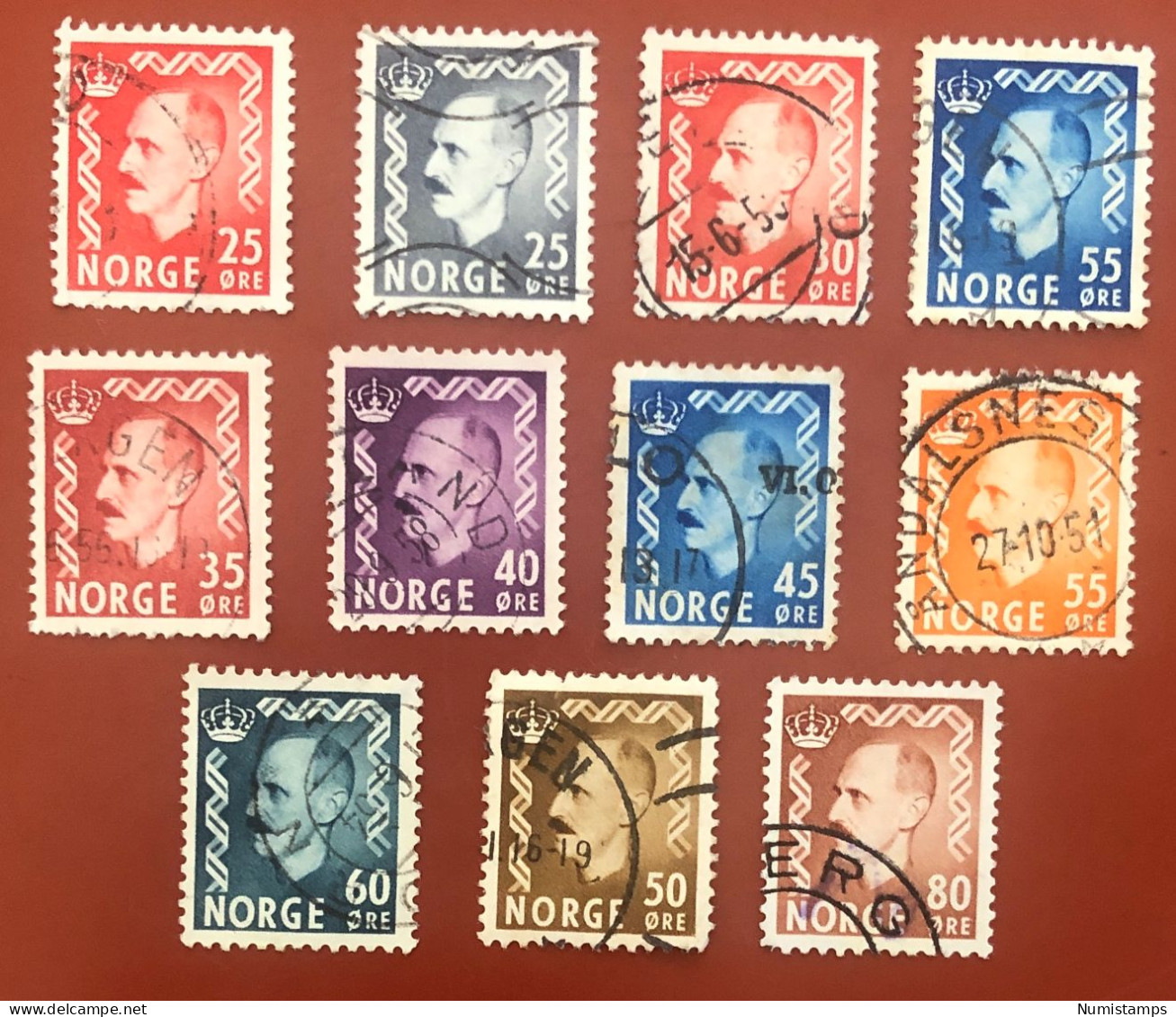 Norway - King Haakon VII (Series) From 1950 - Gebruikt