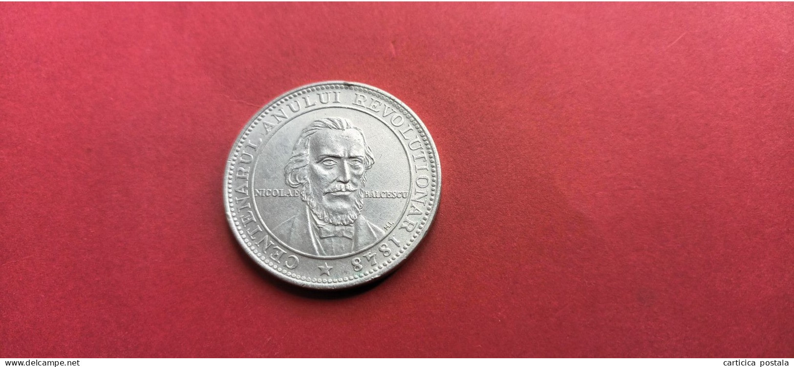 Romania Rumanien Moneda / Medalie Argint N Balcescu1948 - Rumania