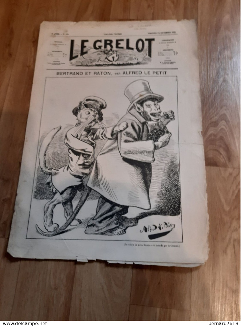 Jounal  Le Grelot - - Par  Alfred Le Petit 76 Aumale -- 1873 -  Bertrand Et Raton - 1850 - 1899