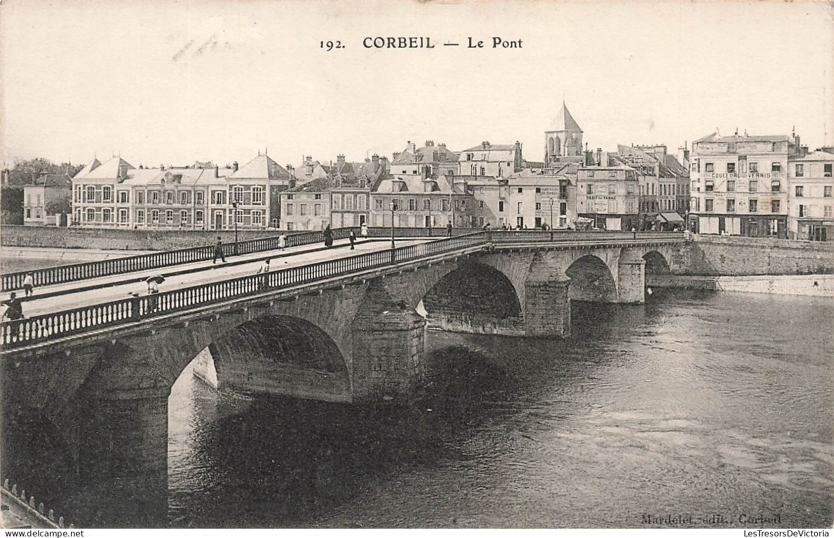 FRANCE - Corbeil - Vue Générale Du Pont - Animé - Carte Postale Ancienne - Corbeil Essonnes