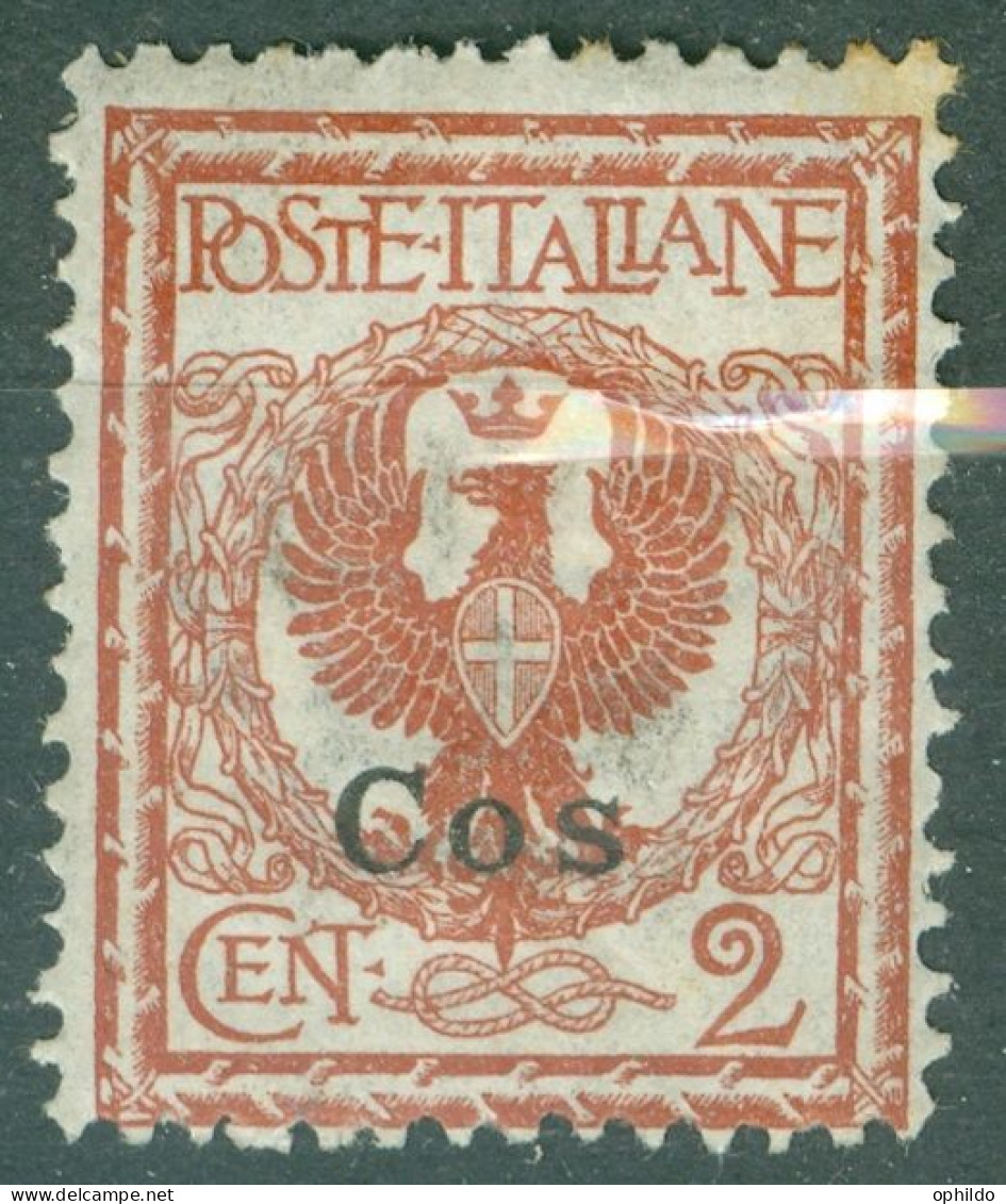 Italie  Coo  Sassone   1  *  B/TB   Rousseur Sinon TB   - Ägäis (Coo)