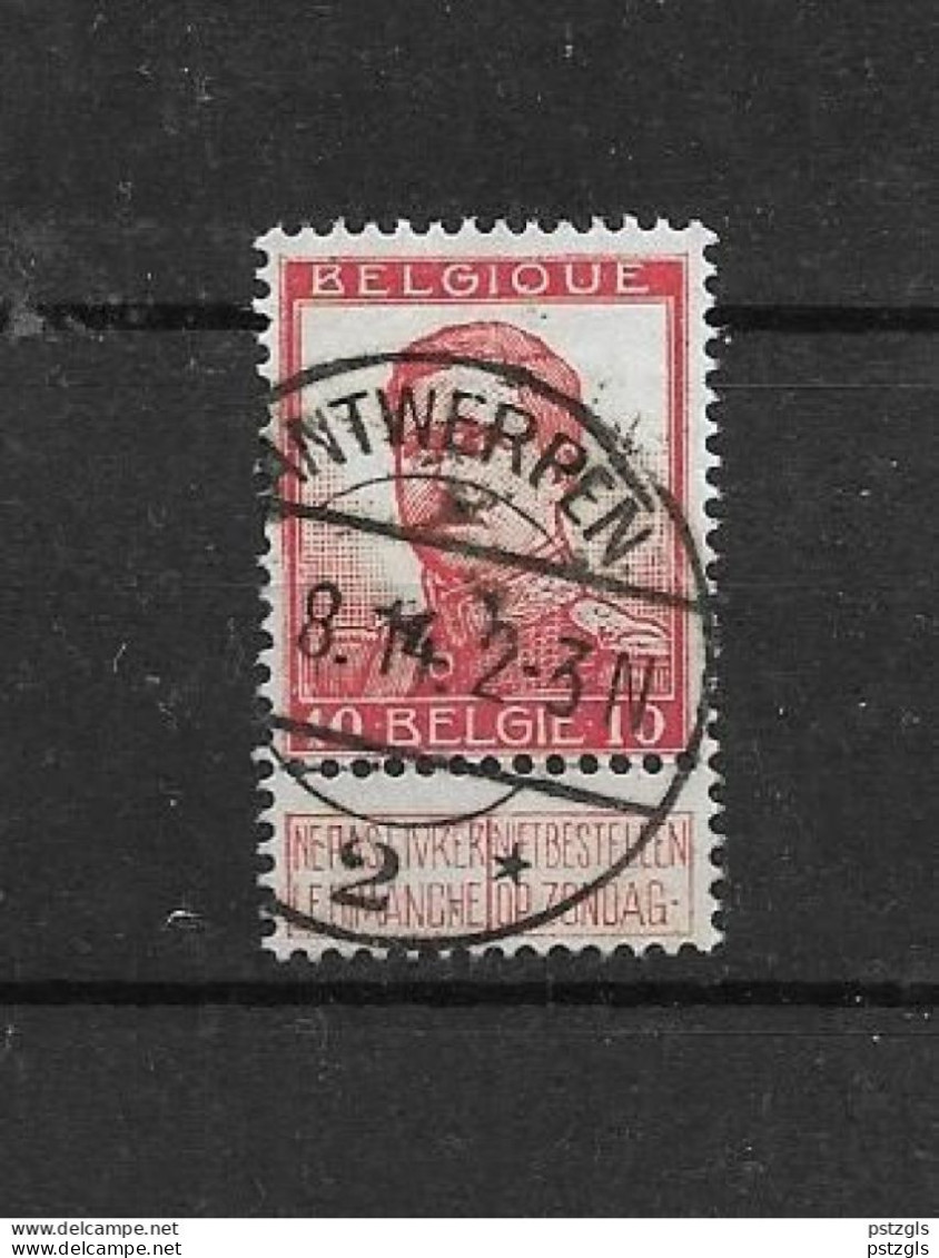 123° Duitse Brugstempel / Antwerpen - 1912 Pellens