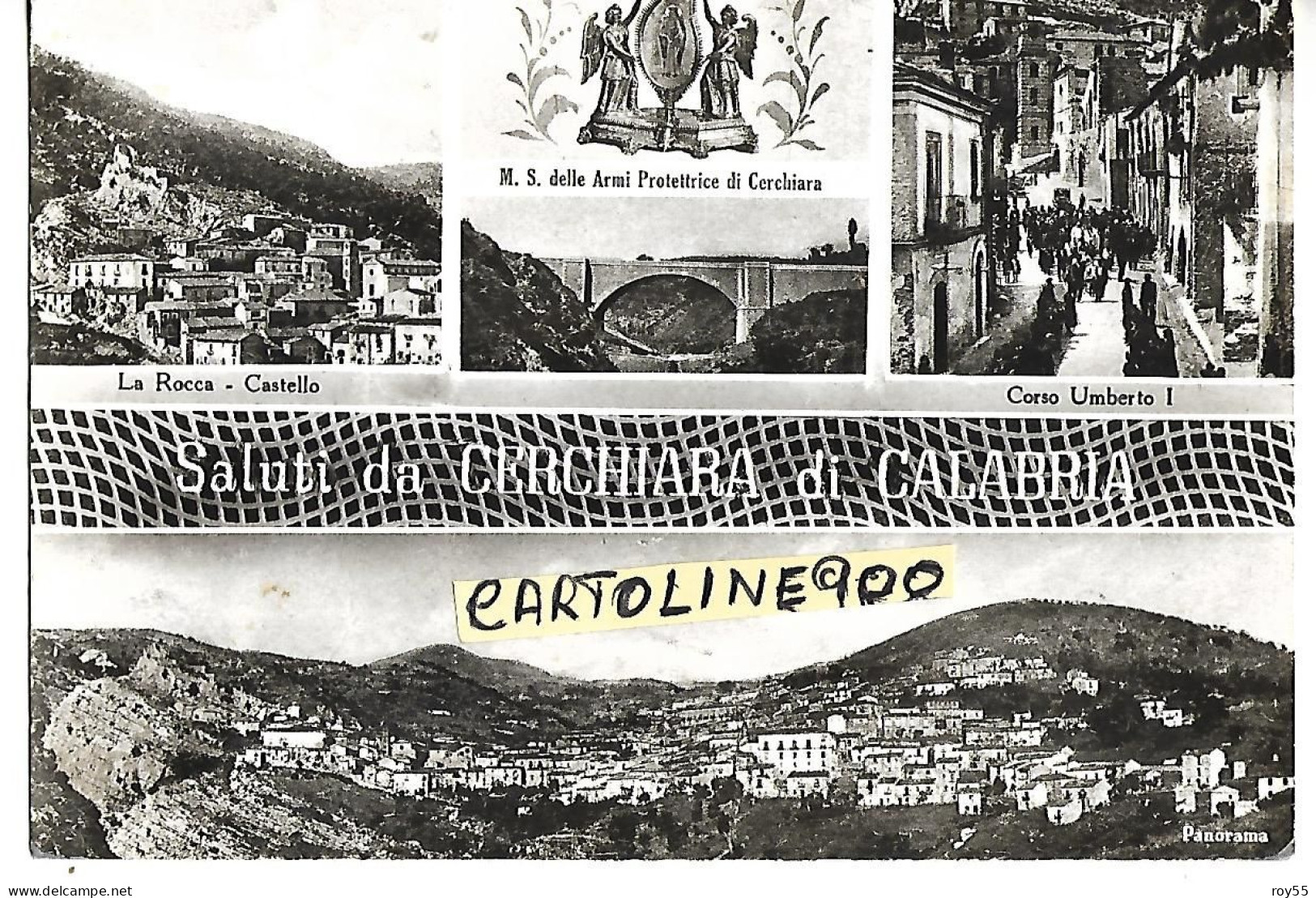Calabria-cosenza-cerchiara Vedute Vedutine Animate Anni 60 Saluti Da Cerchiara Di Calabria - Autres & Non Classés