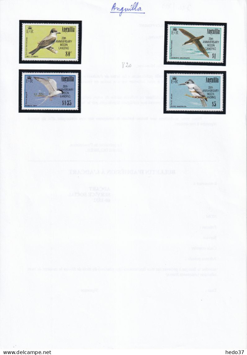 Anguilla N°734/737 - Oiseaux - Collection Vendue Page Par Page - Neuf ** Sans Charnière - TB - Anguilla (1968-...)