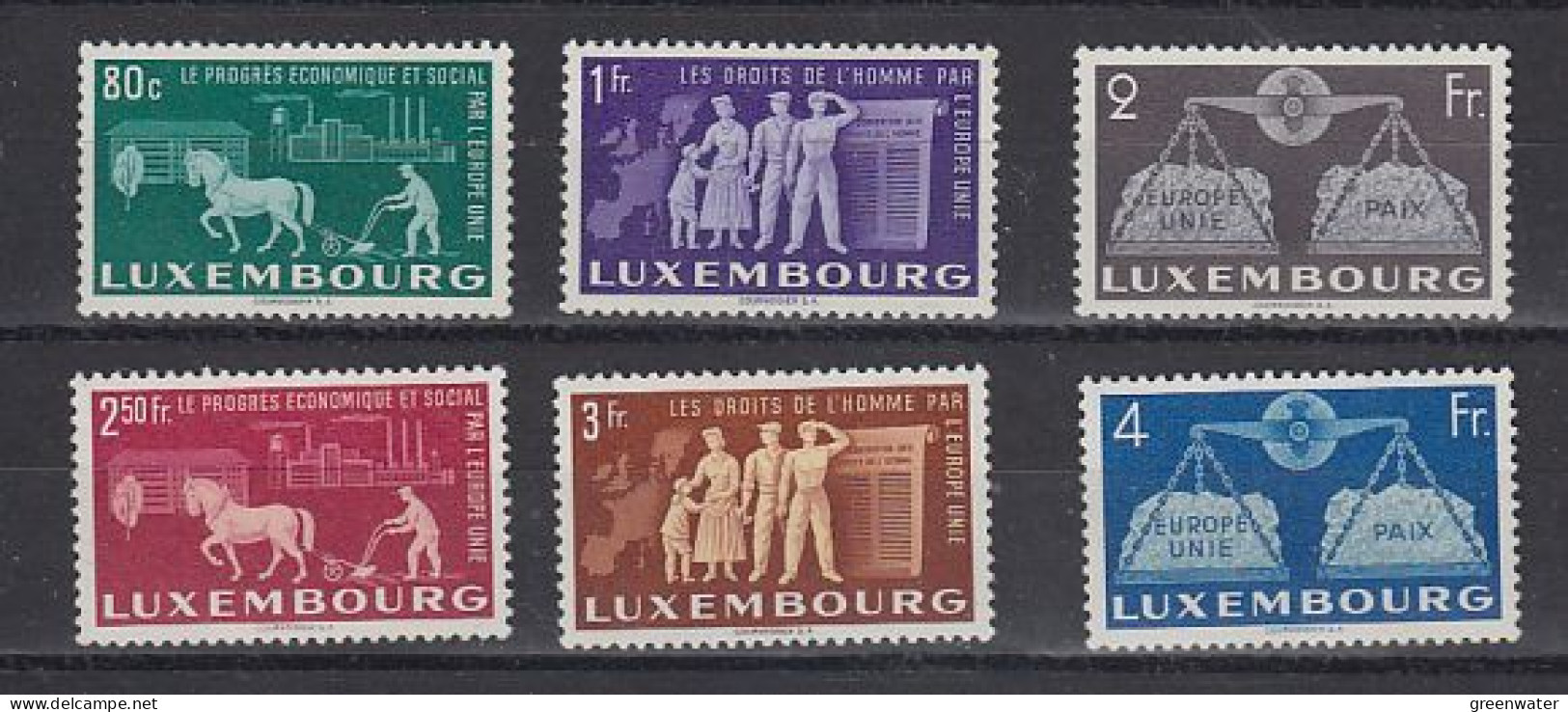 Luxemburg 1951 United Europe 6v ** Mnh   (59278) - Idee Europee