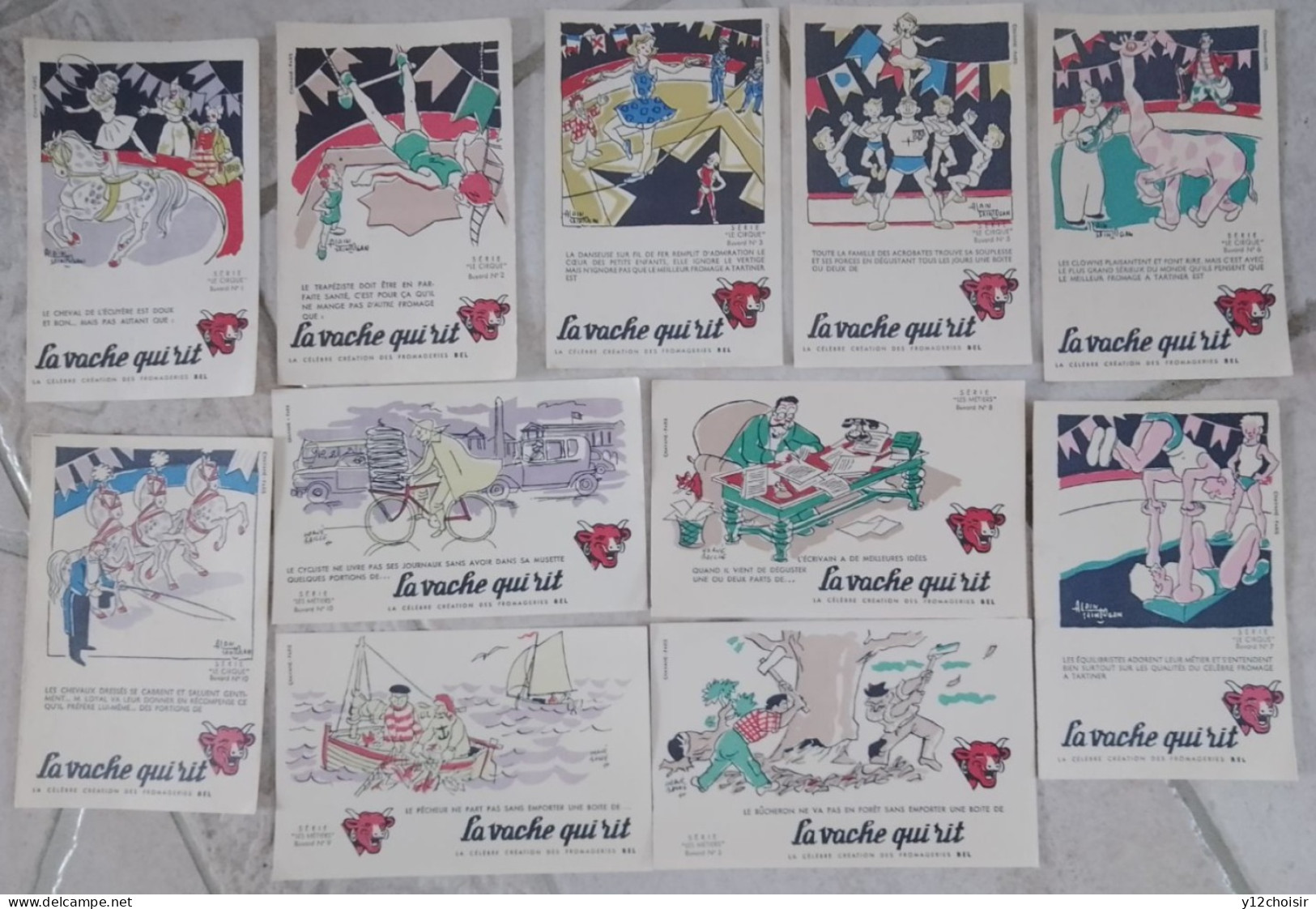 Lot De 11 Buvards La Vache Qui Rit . Neufs - Collections, Lots & Series