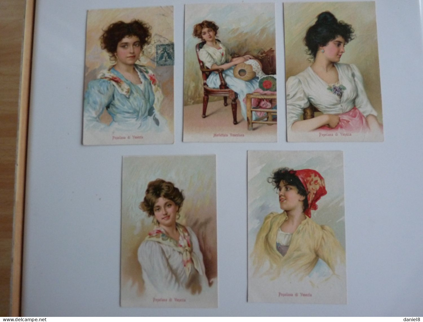 5 Cartes Portrait De Femme ( 4cartes Roturiere De Venise Et 1 Dentelliere Venitienne ) - 5 - 99 Cartoline