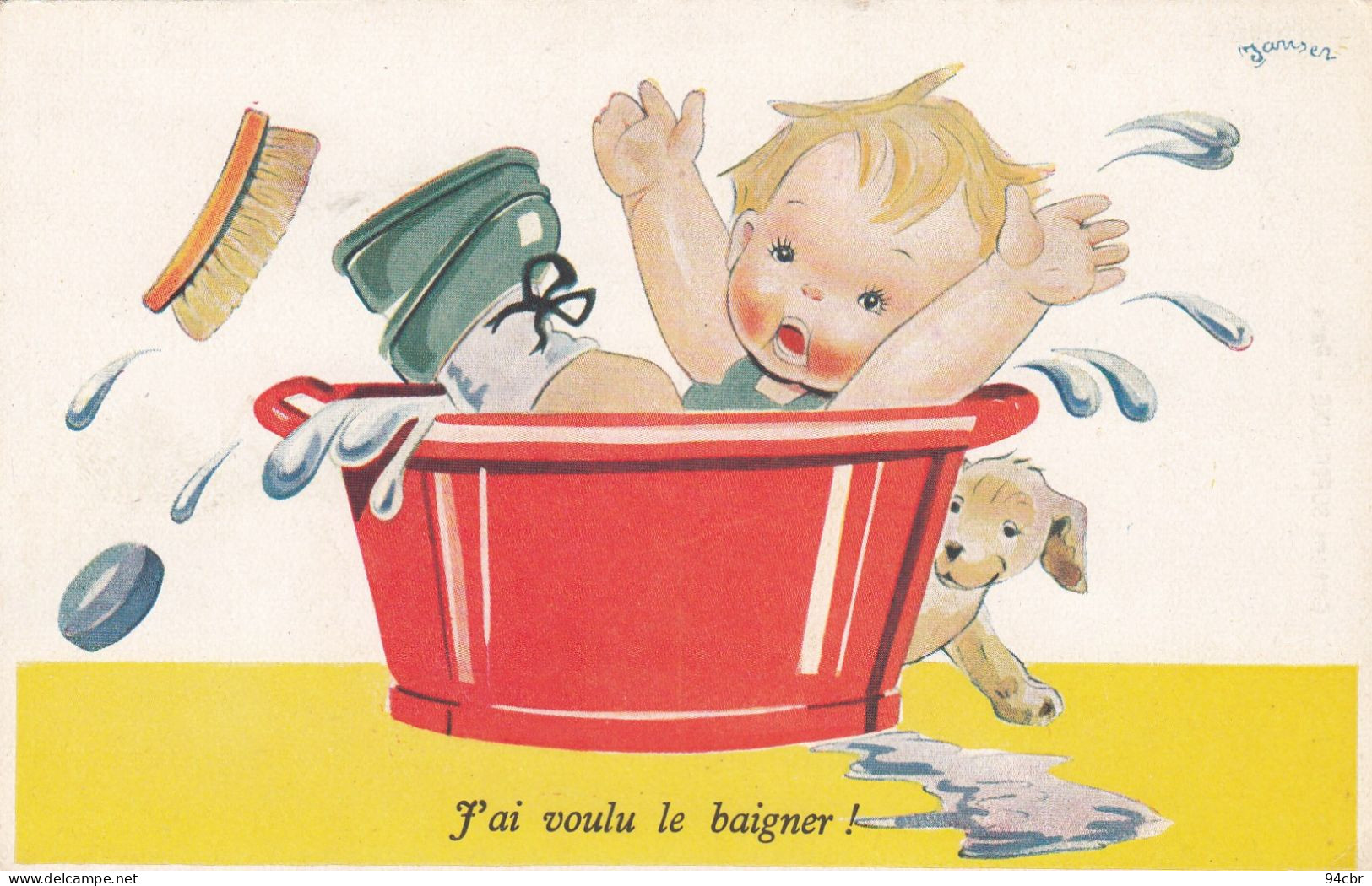 CPA (illustrateur Enfants)   J Ai Voulu Le Baigner ( B.bur Theme ) - Janser