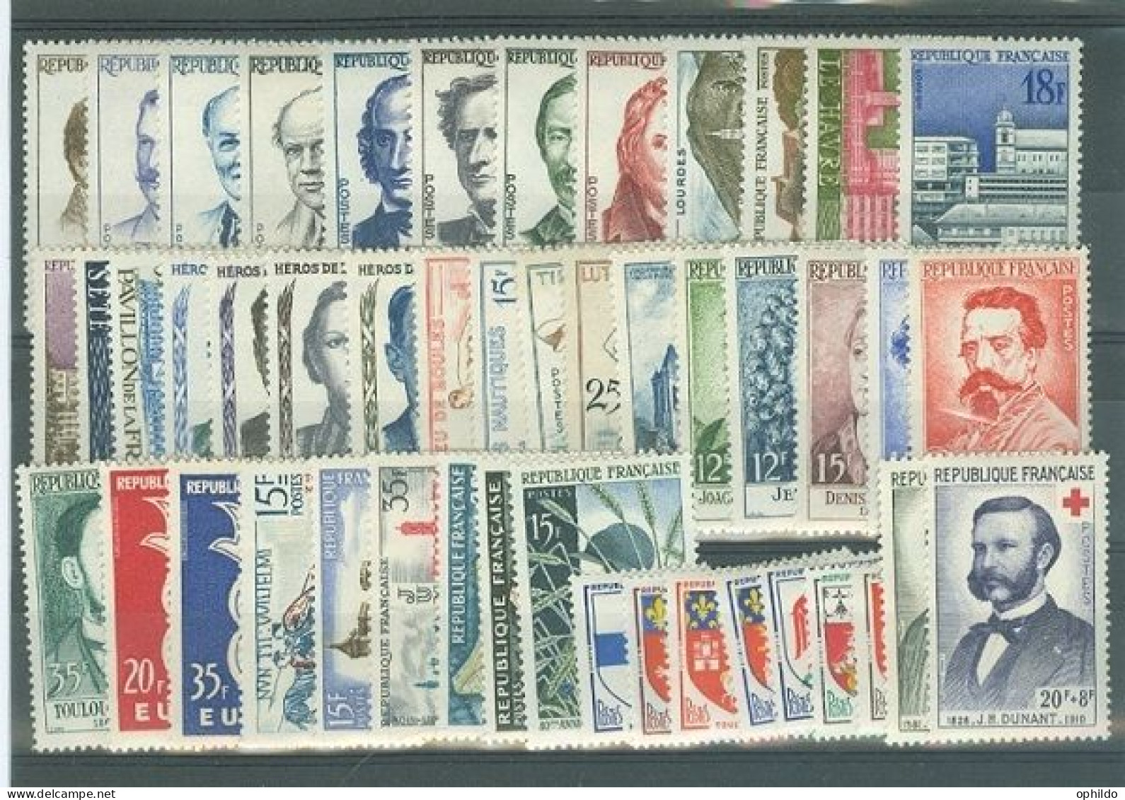 France  Année Complete 1958  * *   TB   Cote 62 Euro   - 1950-1959