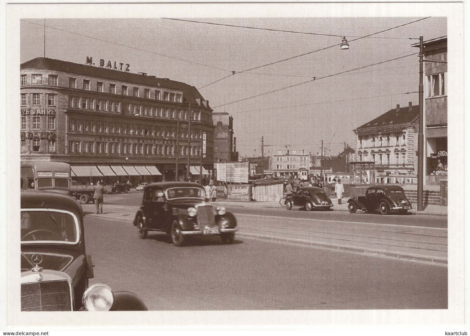 Bochum-Innenstadt: MERCEDES 170 VA, VW 1200 KÄFER/COX - Bongardstraße 1953 - (Deutschland) - Turismo