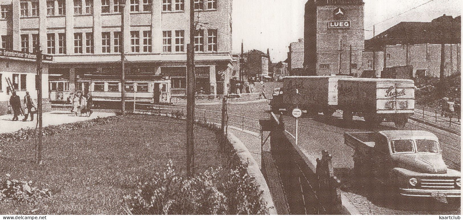 Bochum-Innenstadt: OPEL BLITZ 1.75T, LKW/TRUCK, TRAM / STRAßENBAHN - Handelshof 1955 - (Deutschland) - Turismo