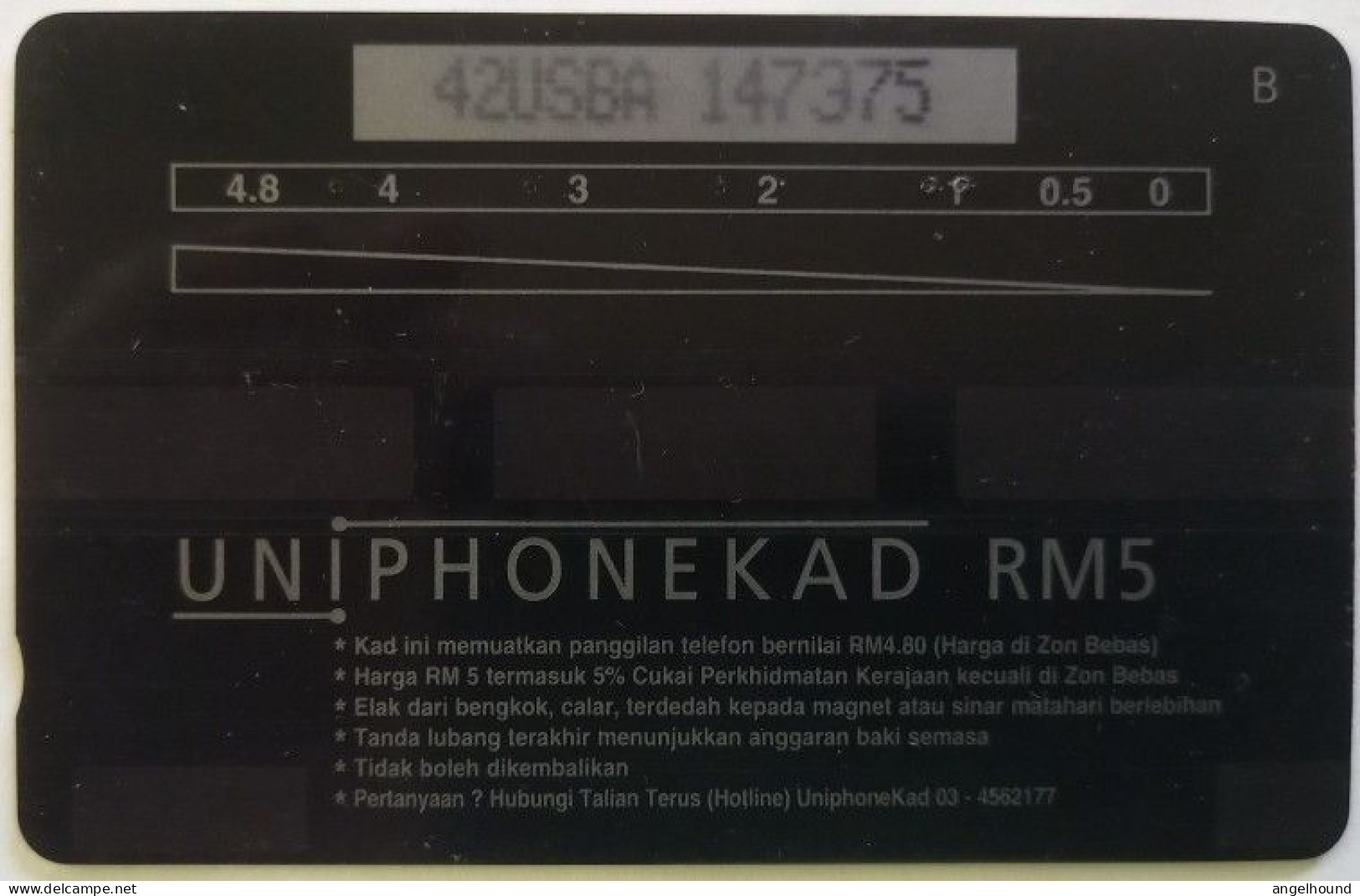 Malaysia Uniphonekad Rm5 GPT  42USBA - Seascape Port Dickson - Malesia