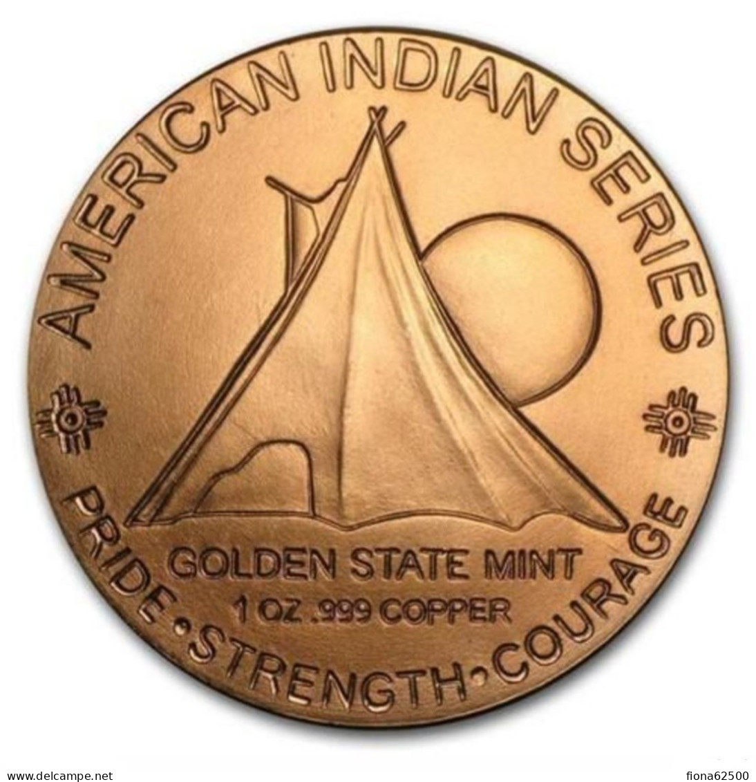 MEDAILLE AMERICAINE EN CUIVRE . SITTING BULL . - Sonstige & Ohne Zuordnung