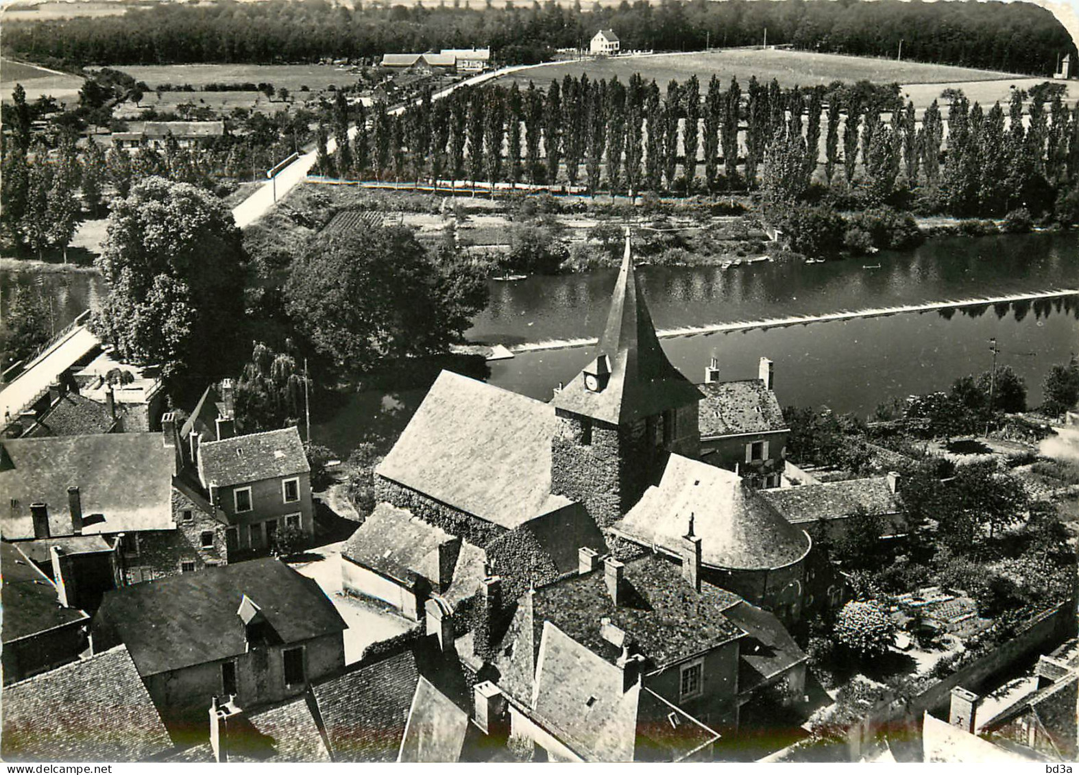 72 MALICORNE EN AVION AU DESSUS DE  - Malicorne Sur Sarthe