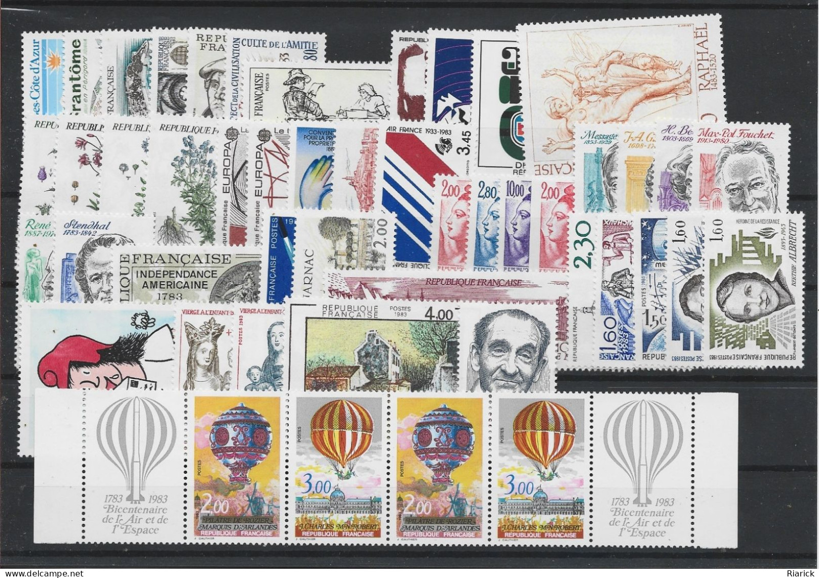 FRANCE ANNEE COMPLETE 1983  MNH Neufs** - - 1980-1989