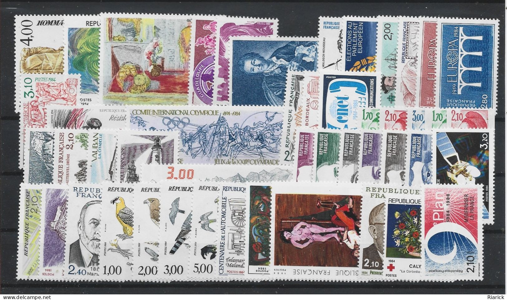 FRANCE ANNEE COMPLETE 1984  MNH Neufs** - - 1980-1989