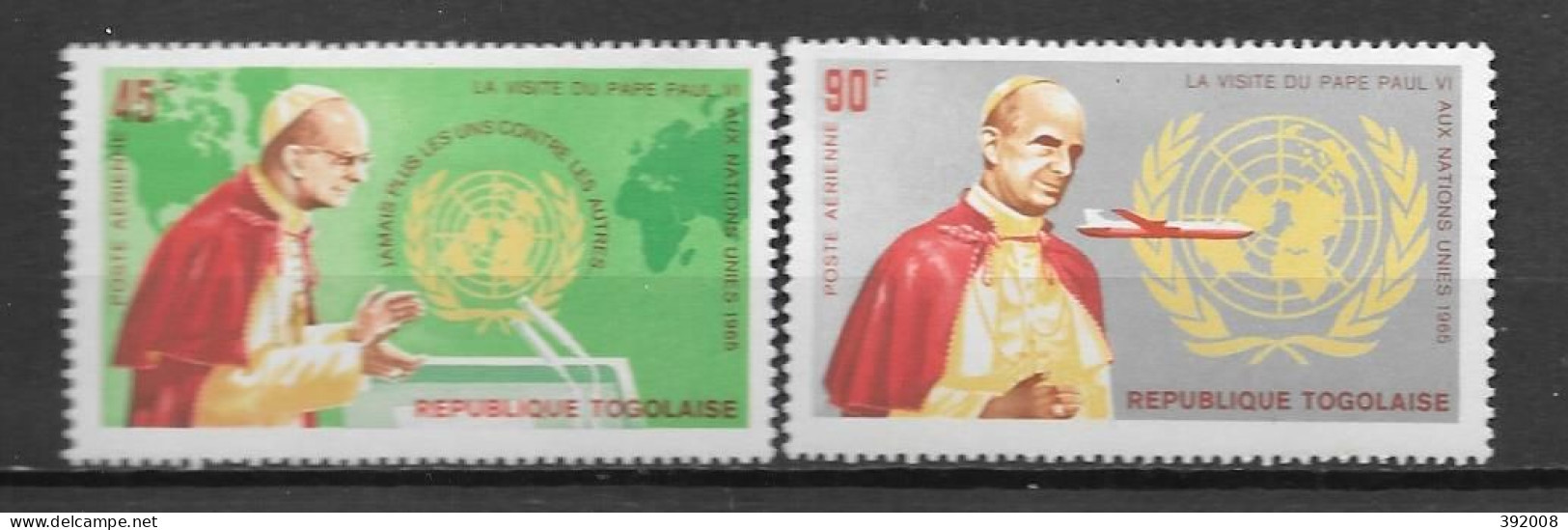 PA - 1965 - N° 51 à 52 *MH - Jean-Paul II - Togo (1960-...)