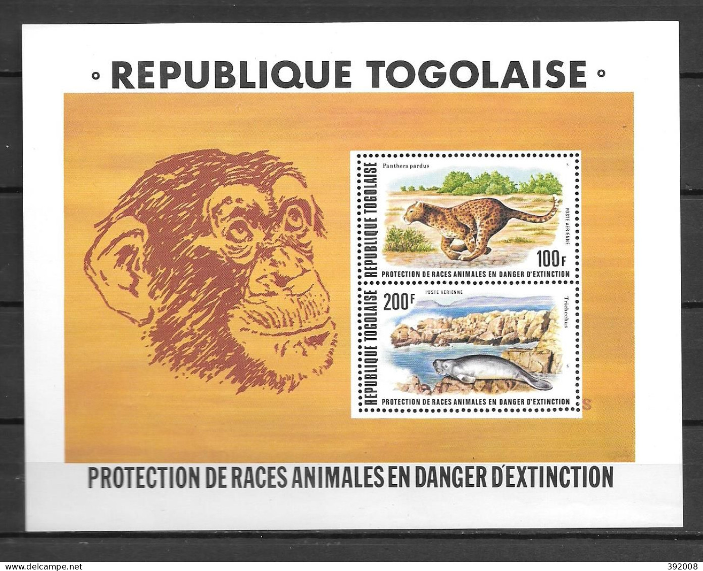 BF - 1977 - 107 **MNH - Animaux En Voie D'extinction - Togo (1960-...)