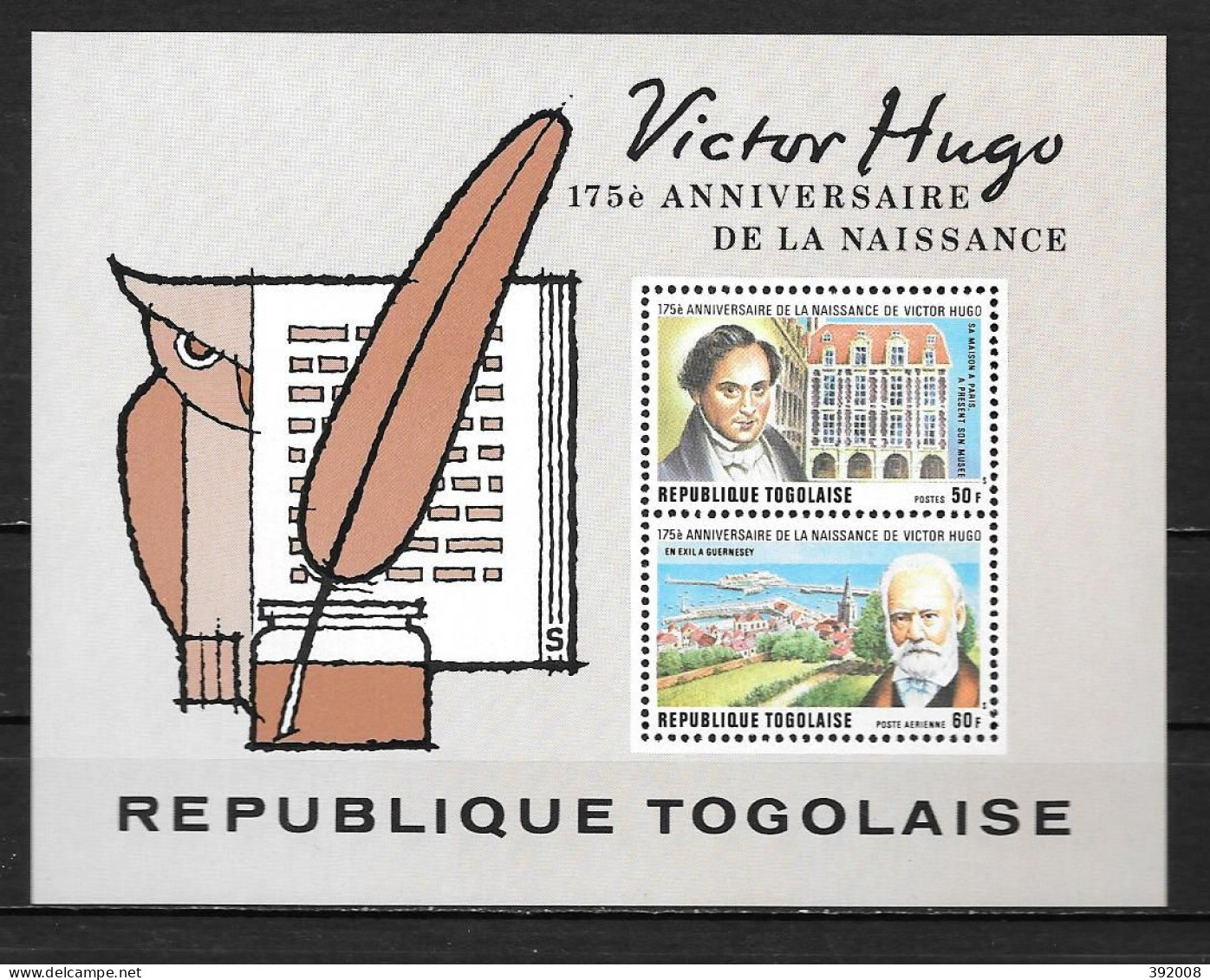 BF - 1977 - 104 **MNH - Victor Hugo - Togo (1960-...)