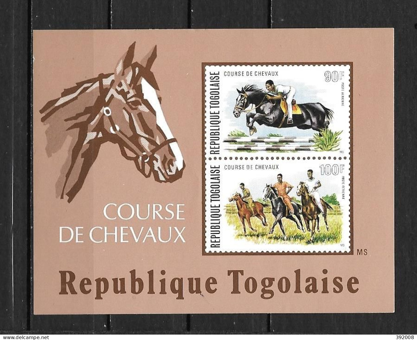 BF - 1974 - N° 80 **MNH - Chevaux - Non Dentelé, Imperforate - Togo (1960-...)