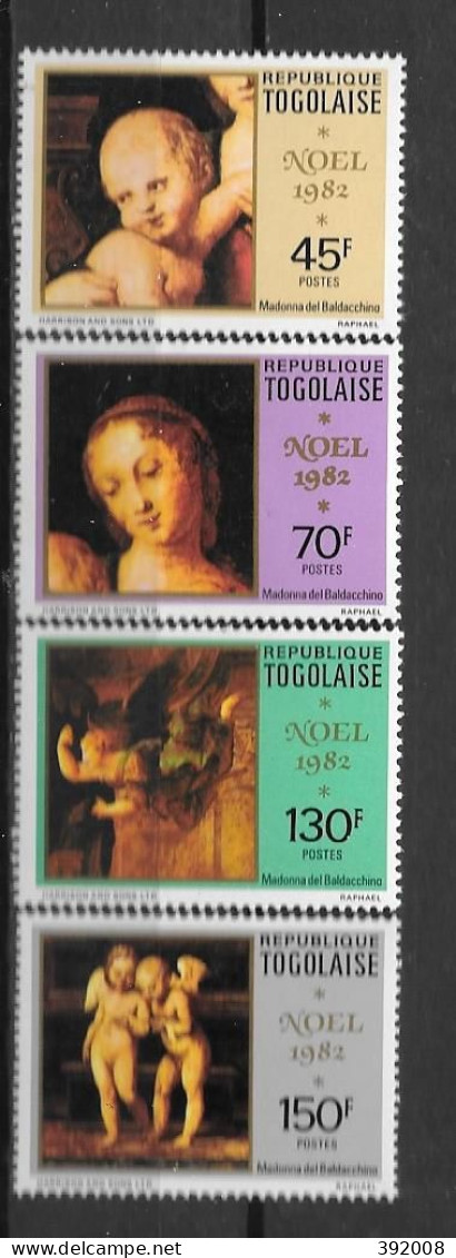 1982 - N° 1082 + 1083 + 1085 + 1086 **MNH - Noël - Togo (1960-...)