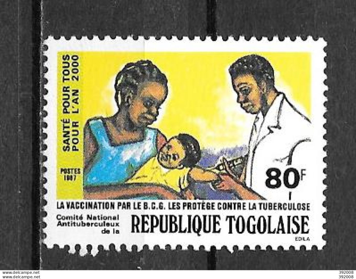 1987 - N° 1224 **MNH - Santé Pour Tous Pour L'an 2000 - Togo (1960-...)