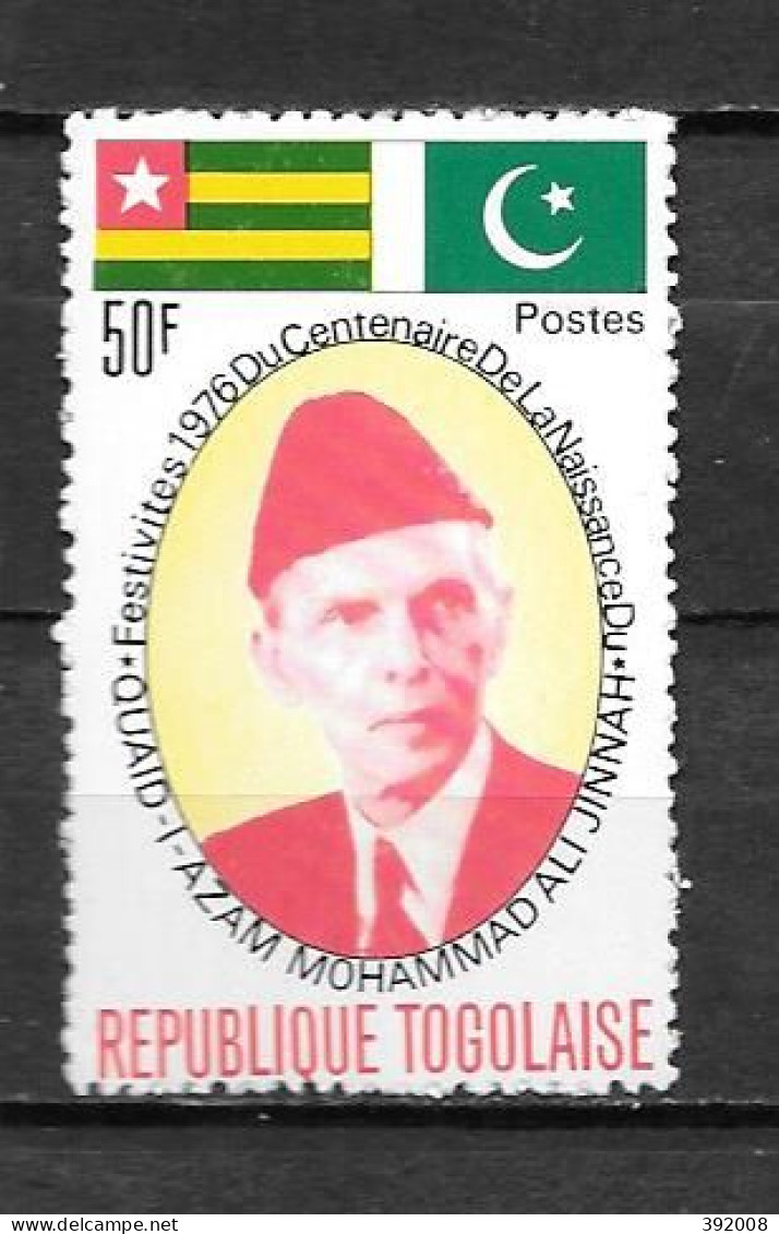 1976 - N° 883**MNH - Quaid-I-AzamMohammed Ali Jinnah - Togo (1960-...)