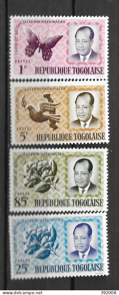 1964 - N° 419 + 423 **MNH - Réconciliation Nationale - Togo (1960-...)