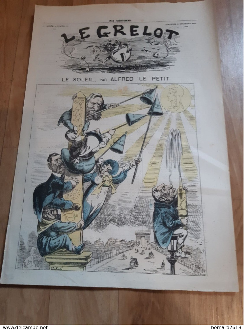 Jounal  Le Grelot - - Par  Alfred Le Petit 76 Aumale -- 1871 -  Le Soleil - 1850 - 1899